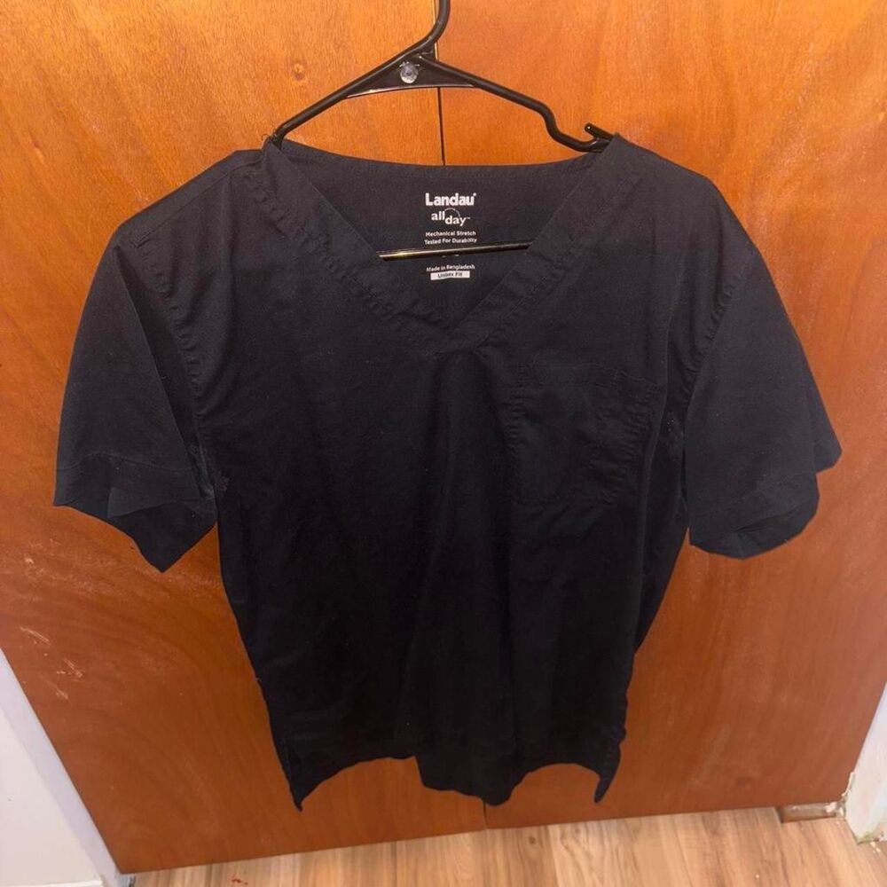 Landau Women's Black Scrub Top